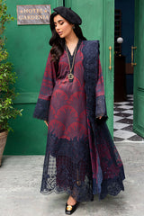 NSG-159 | 3Pc Unstitched Suit Embroidered slub linen Winter Collection Gardenia By Nureh