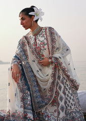 3-PC Unstitched Luxury Lawn Kalabagh By Hussain Rehar | Yuki