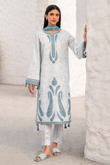 USE- 9118 | 3Pc Unstitched Suit Embroidered Lawn Summer Basic By Jazmin