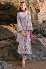 3-PC Unstitched Embroidered Dobby Lawn By Jazmin | 9150