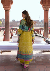 3-PC Unstitched Digital Printed Lawn Aangan By Kahf | ZARAFSHAN