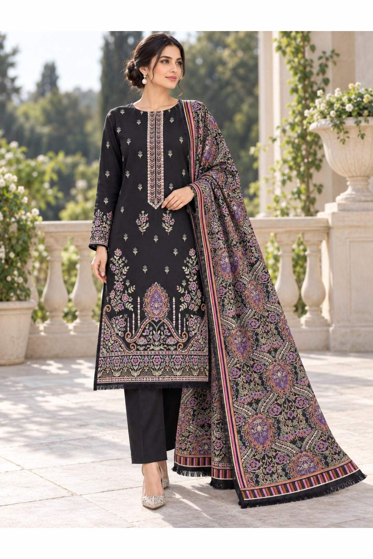 3 Piece karandi collection By Ayesha khadija