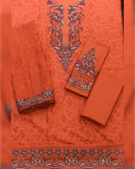 3-PC Unstitched Lawn Embroidered Suit | EL-3