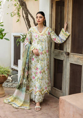 3-PC Unstitched Digital Printed Lawn By Elaf | SAFFROSE