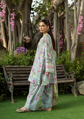 3-PC Unstitched Digital Printed Lawn By Elaf | FLORAL CHARM