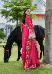 3-PC Unstitched Embordered Luxury Lawn By Elaf | ELH-6B JULIET