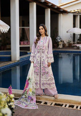 3-PC Unstitched Luxury Embroidered Lawn By Kahf | KLR-11 Bloom