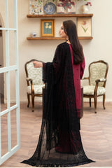 3-PC Unstitched Lawn Embroidered Shirt Crinkle Embroidered Dupatta Naqsh By Wania | WL-401