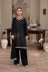 3-PC Unstitched Lawn Embroidered Crinkle Embroidered Dupatta Andaz By Wania |  WL-404