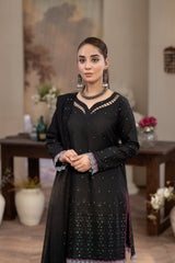 3-PC Unstitched Lawn Embroidered Crinkle Embroidered Dupatta Andaz By Wania |  WL-404
