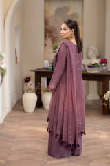 3-PC Unstitched Lawn Embroidered Crinkle Embroidered Dupatta Andaz By Wania | WL-406