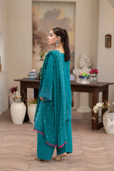 3-PC Unstitched Lawn Embroidered Crinkle Embroidered Dupatta Andaz By Wania | WL-407