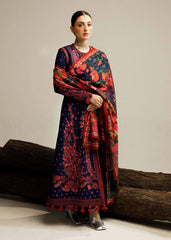 Cerulean | 3PC - Unstitched Shawl Khaddar By Hussain Rehar