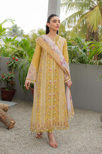 JK-15 MIEL | 3Pc Unstitched Qline Lawn Collection By Qalamkar