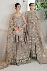 3-PC Unstitched Embroidered Chiffon By Baroque | CH10-08