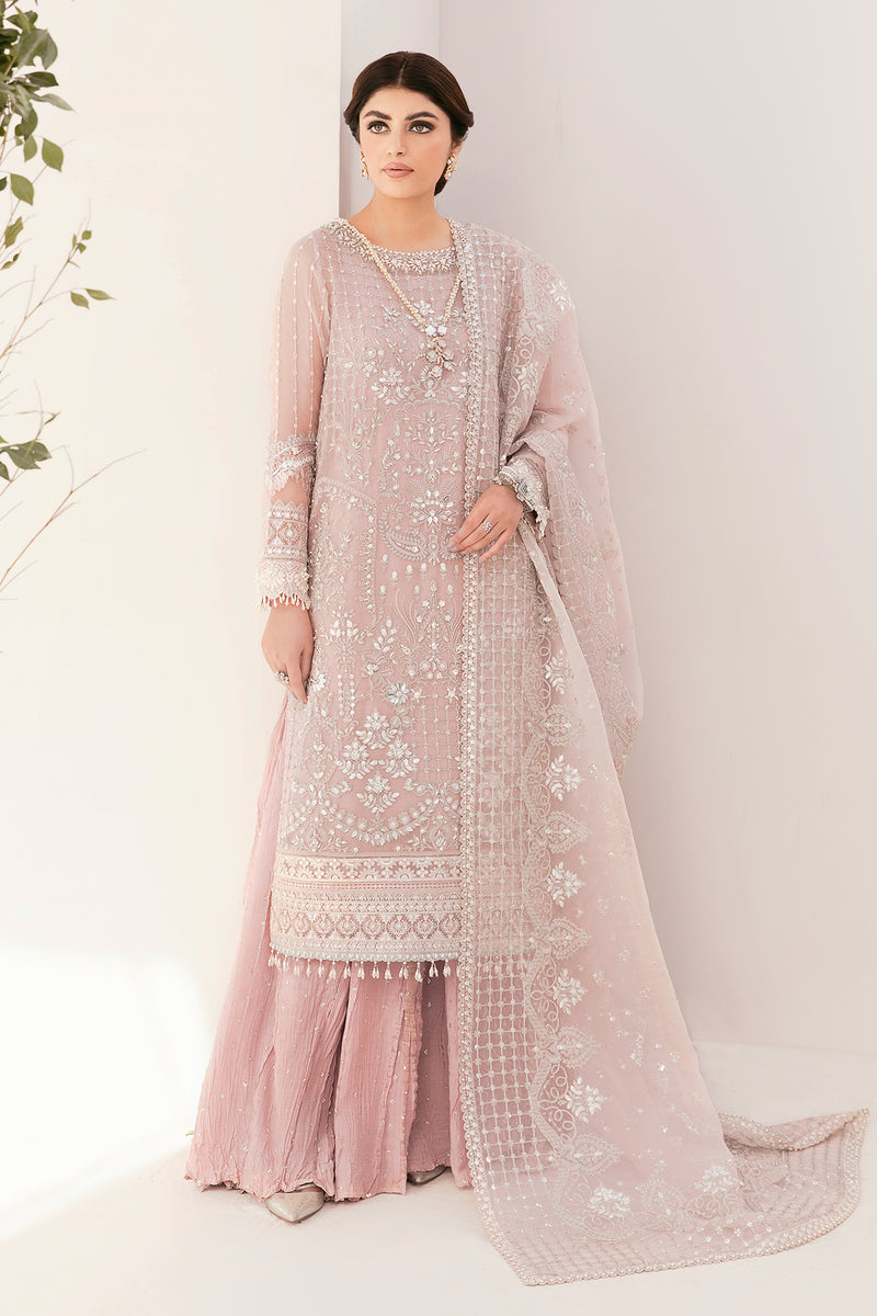3-PC Unstitched Embroidered Chiffon Chantelle By Baroque | CH11-05