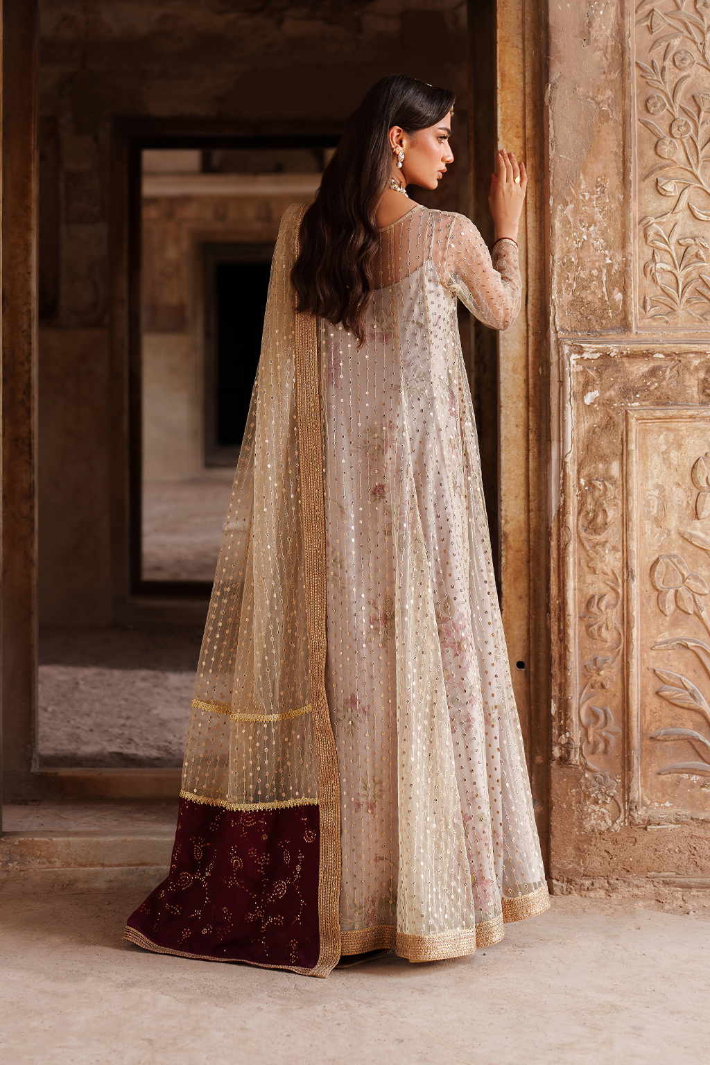 3-PC Unstitched Printed Charmeuse Printed Formals By Iznik | UE-548