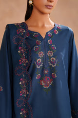 3-PC Unstitched Embroidered Exclusive Lawn By Iznik | UE-607