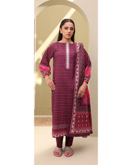 3-PC unstitched Printed Lawn By Zellbury | 0330