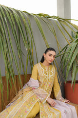 JK-15 MIEL | 3Pc Unstitched Qline Lawn Collection By Qalamkar