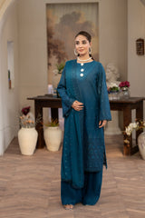 3-PC Unstitched Lawn Embroidered Crinkle Embroidered Dupatta Andaz By Wania | WL-410