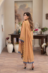 3-PC Unstitched Lawn Embroidered Crinkle Embroidered Dupatta Andaz By Wania | WL-411