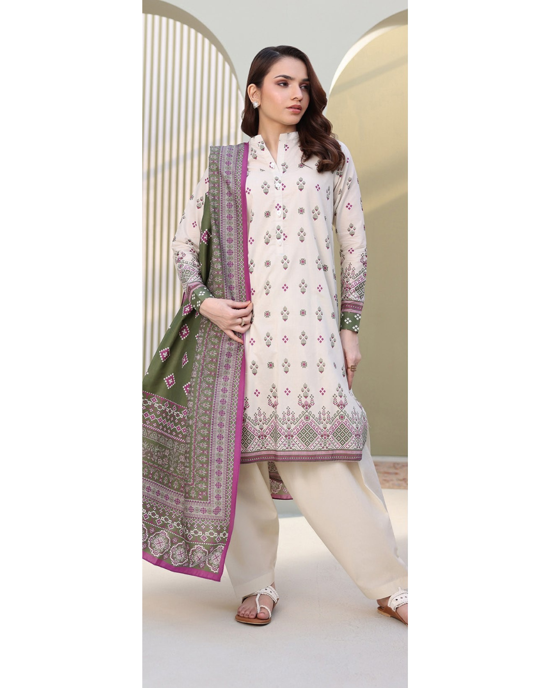 2-PC Shirt Dupatta Unstitched Printed Lawn By Zellbury | 0302