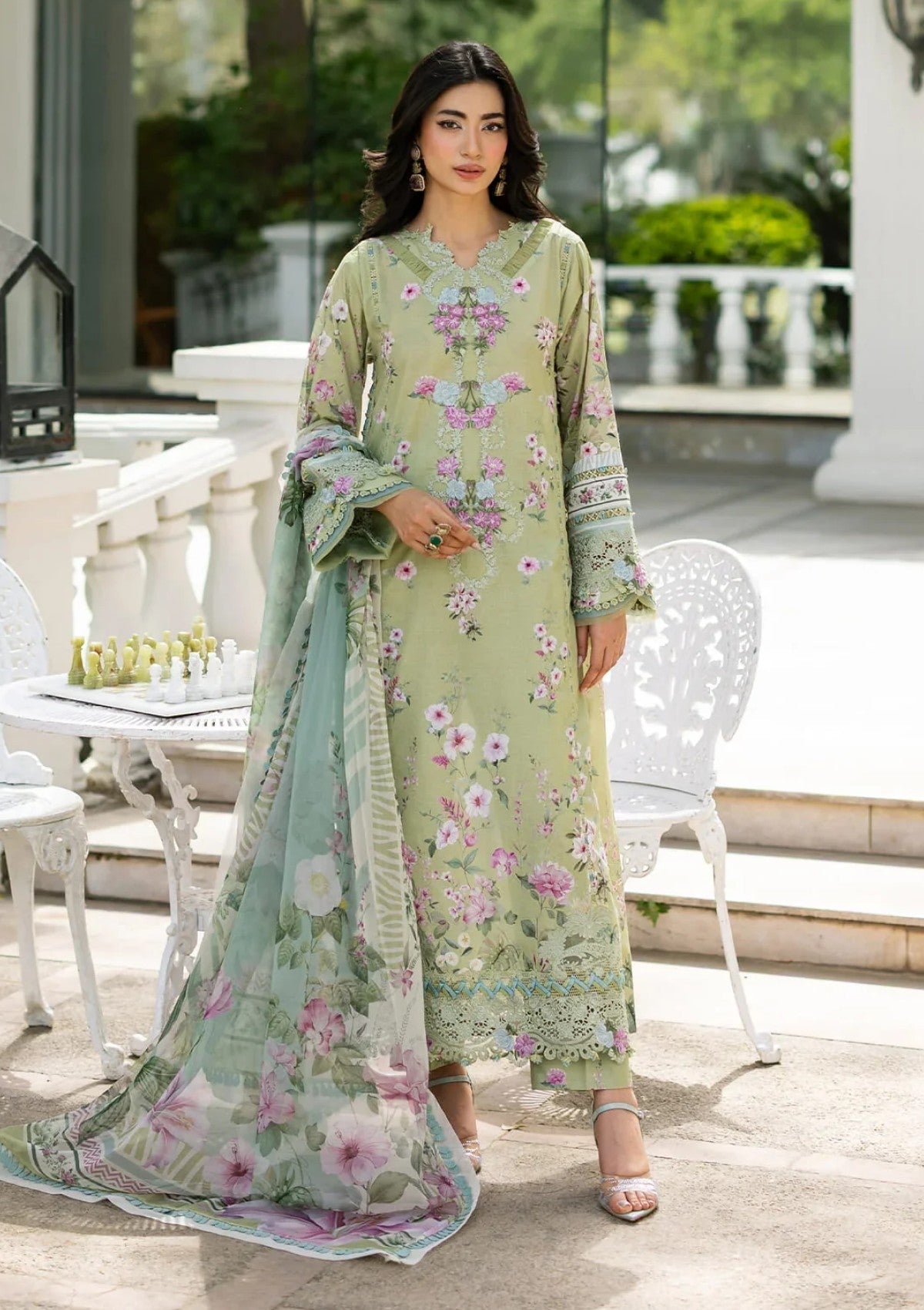 3-PC Unstitched Digital Printed Lawn Signature By Elaf | JADE