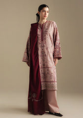 3-PC Unstitched Embroidered Plain Khaddar Coco By Zara Shahjahan | BLOOM-6A