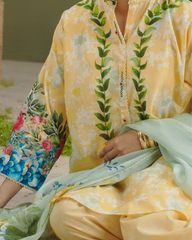 3-PC Unstitched Digital Prints Coco By Zara Shahjahan | Ayla-8A