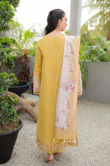 JK-15 MIEL | 3Pc Unstitched Qline Lawn Collection By Qalamkar