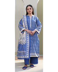 3-PC unstitched Printed Lawn By Zellbury | 0389