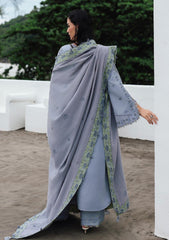 3-PC Unstitched Linen Embroidered Qline By Qalamkar | SAAHIL