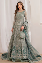 UC-3027 - 3 PC - Unstitched Embroidered Ciffon Wedding Formals By Jazmin