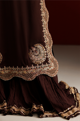 3Pc Embroidered Chiffon Unstitched Suit By Iznik