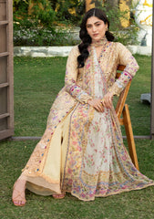 3-PC Unstitched DIgital Printed Chikankari Lawn By Elaf Premium | ERC-5B