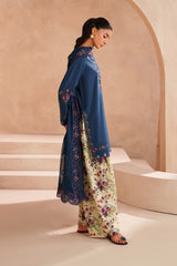 3-PC Unstitched Embroidered Exclusive Lawn By Iznik | UE-607