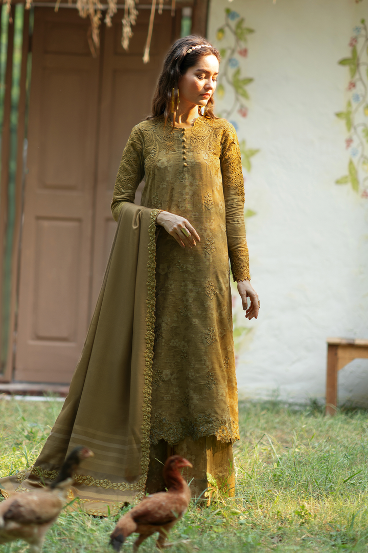 IPK-02 | Unstitched Suit Embroidered Slub Khaddar Premium Winter By iznik Fashion