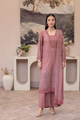 3-PC Unstitched Lawn Embroidered Shirt Crinkle Embroidered Dupatta By Wania | WL-446