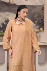 3-PC Unstitched Lawn Embroidered Shirt Crinkle Embroidered Dupatta By Wania | WL-449