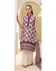 3-PC unstitched Printed Lawn By Zellbury | 0323