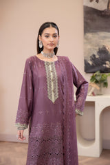 3-PC Unstitched Lawn Embroidered Shirt Crinkle Embroidered Dupatta By Wania | WL-451