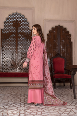 3-PC Unstitched Airjet Printed Lawn Bamber Crinkle Dupatta Rang e Bahar By Wania |  WL-454