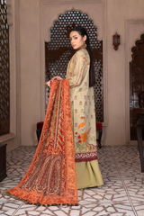 3-PC Unstitched Airjet Printed Lawn Bamber Crinkle Dupatta Rang e Bahar By Wania | WL-455