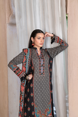 3-PC Unstitched Airjet Printed Lawn Bamber Crinkle Dupatta Rang e Bahar By Wania | WL-457