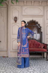 3-PC Unstitched Airjet Printed Lawn Bamber Crinkle Dupatta Rang e Bahar By Wania | WL-458