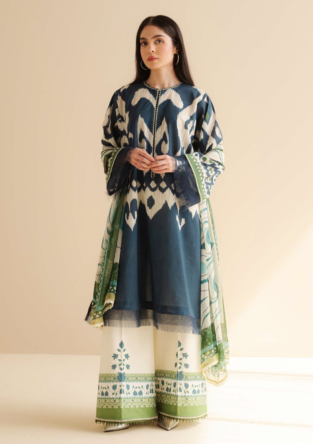 3-PC Unstitched Digital Printed Lawn Coco by Zara Shahjahan | SILA-6B