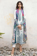 Jazmin Iris Embroidered Fine Slub Unstitched 3 Piece Suit D-02