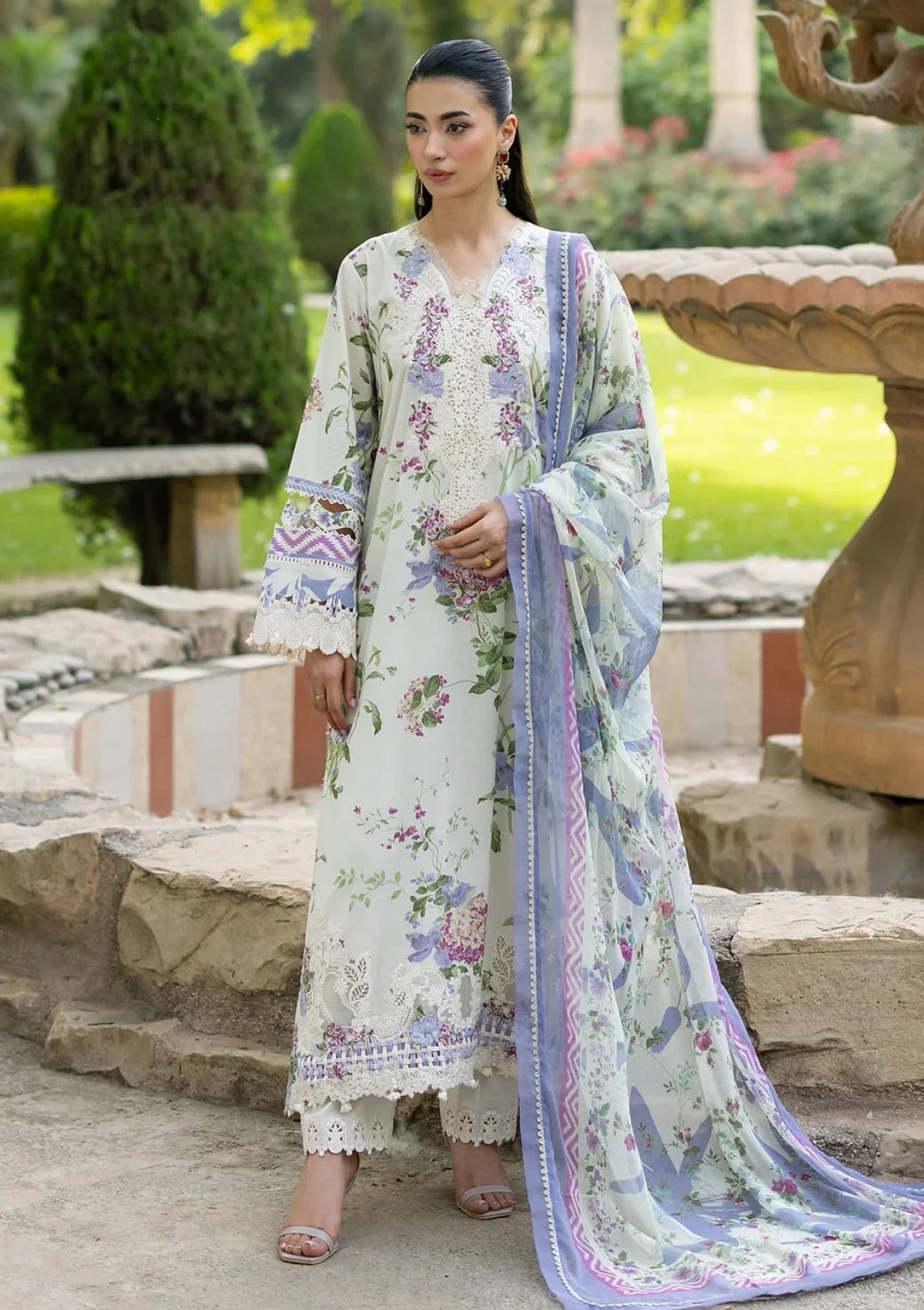 3-PC Unstitched Digital Printed Lawn Signature By Elaf | KATIE