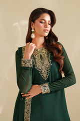 3-PC Unstitched Embroidered Net Chinon Chiffon By Iznik | CC-75